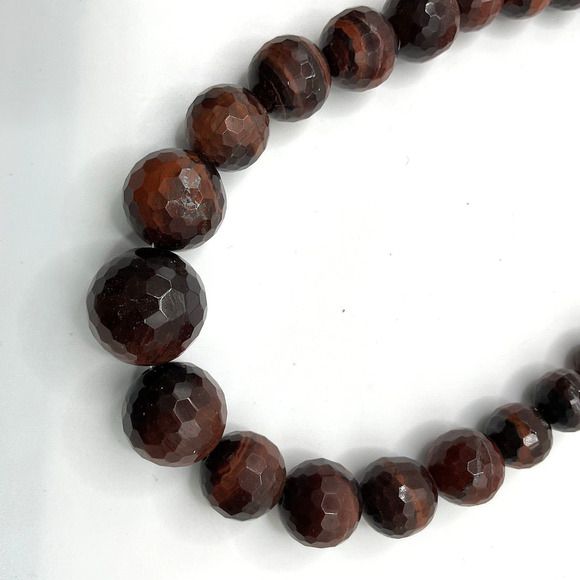 Jay King Mine Finds DTR Tiger's Eye (RED?) Necklace 20" - 22.5" Graduated - Picture 8 of 12